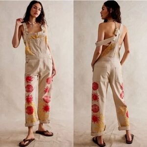 We The Free Ziggy Overalls Surf Grove Printed Size Large